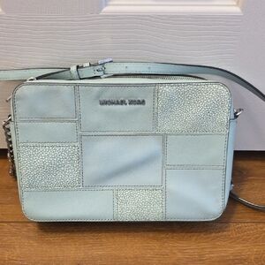 Michael Kors Light Blue Patchwork Crossbody Bag